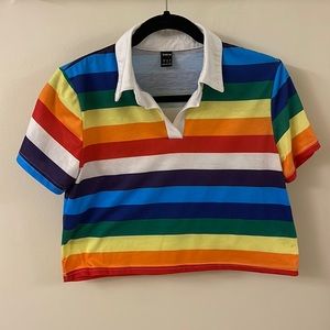 Shein rainbow crop top